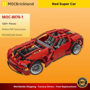 Mocbrickland Moc 8070 1 Red Super Car (2)