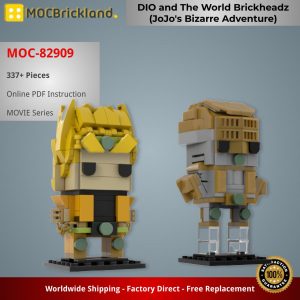 Mocbrickland Moc 82909 Dio And The World Brickheadz (jojo's Bizarre Adventure)