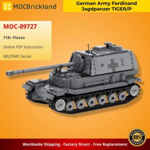 Mocbrickland Moc 89727 German Army Ferdinand Jagdpanzer Tigerp (2)