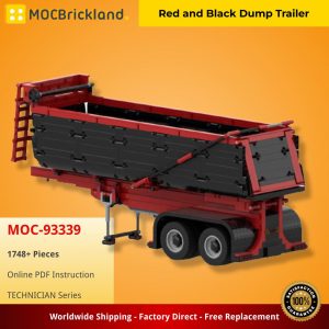 Mocbrickland Moc 93339 Red And Black Dump Trailer (3)