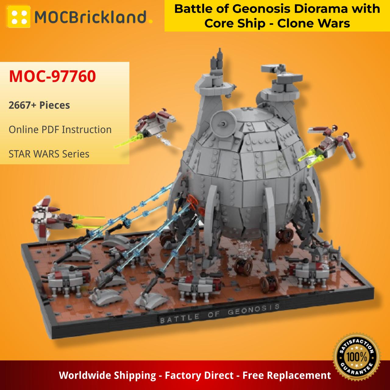 2022 New Space Wars MOC-97760 The Battle of Geonosis Diorama with