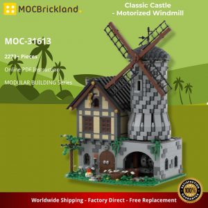 Modular Building Moc 31613 Classic Castle Motorized Windmill By Tavernellos Mocbrickland (5)
