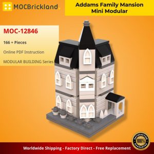 Mocbrickland Moc 12846 Addams Family Mansion Mini Modular (2)