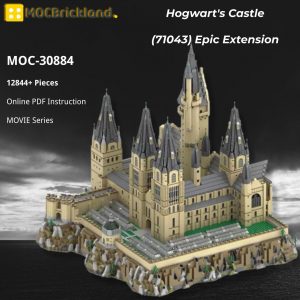Mocbrickland Moc 30884 Hogwart's Castle (71045) Epic Extension C4296
