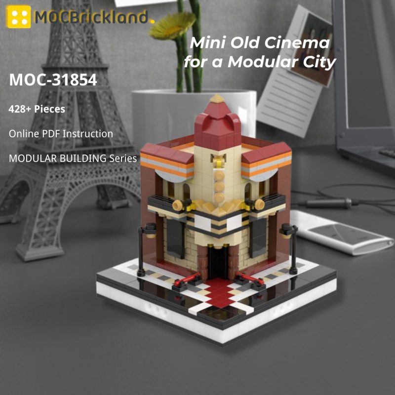 MOCBRICKLAND MOC-31854 Mini Old Cinema for a Modular City