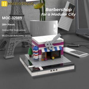 Mocbrickland Moc 32089 Barbershop For A Modular City (2)