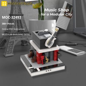 Mocbrickland Moc 32493 Music Shop For A Modular City (2)