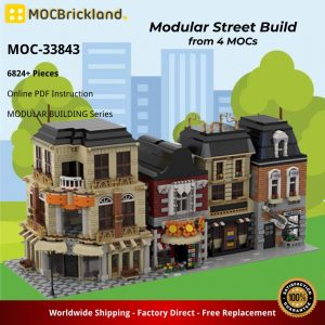 Mocbrickland Moc 33843 Modular Street Build From 4 Mocs (2)
