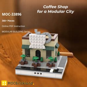 Mocbrickland Moc 33896 Coffee Shop For A Modular City (2)