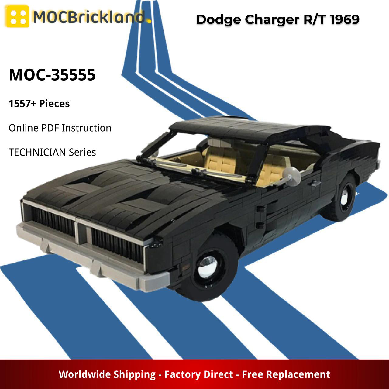 Mocbrickland Moc 35555 Dodge Charger Rt 1969 (2) Mocbrickland Moc 35555 Dodge Charger Rt 1969 (2)