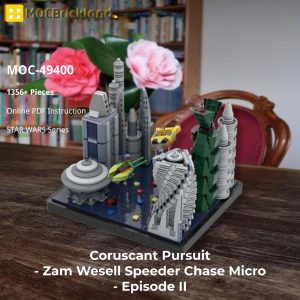 Mocbrickland Moc 49400 Coruscant Pursuit Zam Wesell Speeder Chase Micro Episode Ii (1)