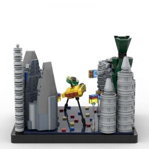 Mocbrickland Moc 49400 Coruscant Pursuit Zam Wesell Speeder Chase Micro Episode Ii (3)