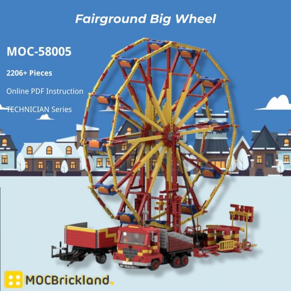 Mocbrickland Moc 58005 Fairground Big Wheel (5)
