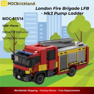 Mocbrickland Moc 81514 London Fire Brigade Lfb Mk3 Pump Ladder (2)
