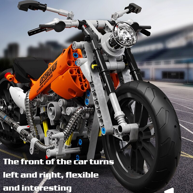 MOCBRICKLAND MOC-89693 Orange Racing Motorcycle