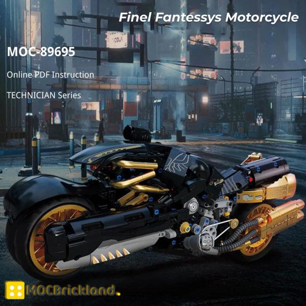 Mocbrickland Moc 89695 Finel Fantessys Motorcycle (2)