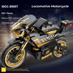 Mocbrickland Moc 89697 Locomotive Motorcycle (2)