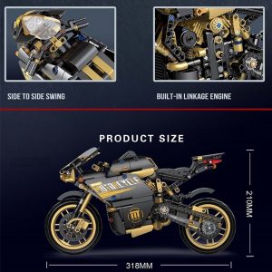 Mocbrickland Moc 89697 Locomotive Motorcycle (4)