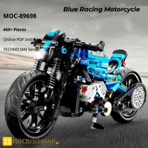 Mocbrickland Moc 89698 Blue Racing Motorcycle (2)