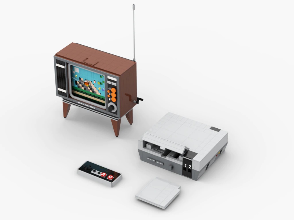 MOCBRICKLAND MOC-89713 Hand-Cranked Game Console