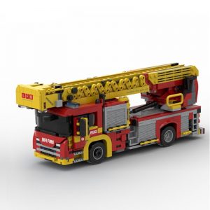 Mocbrickland Moc 96616 London Set Scania 32m Ladder + Mk3 Pump Ladder + Command Unit By Dm (7)