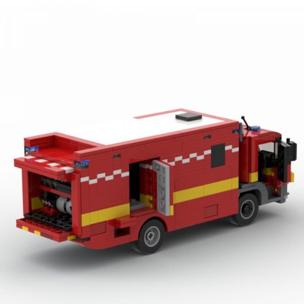 Mocbrickland Moc 96616 London Set Scania 32m Ladder + Mk3 Pump Ladder + Command Unit By Dm (9)