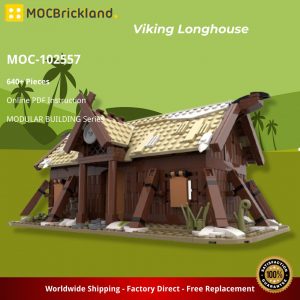 Mocbrickland Moc 102557 Viking Longhouse (2)