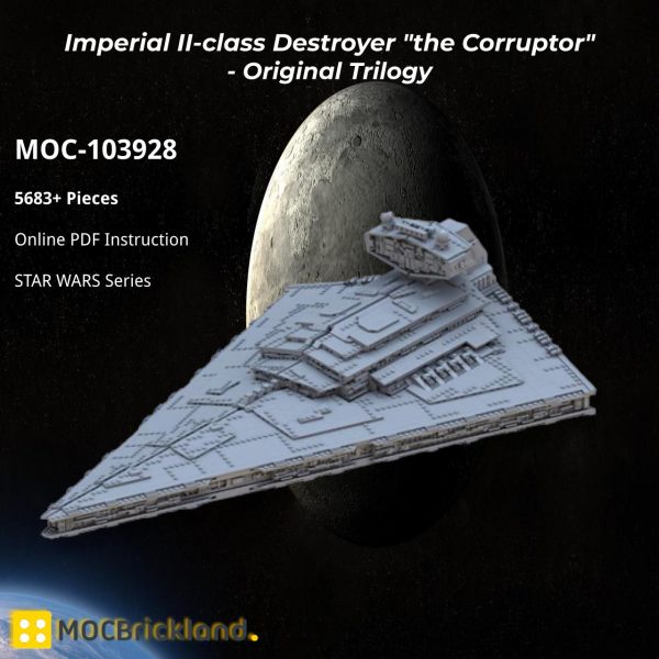 Mocbrickland Moc 103928 Imperial Ii Class Destroyer The Corruptor Original Trilogy (1)