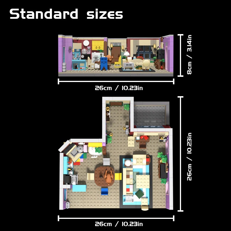 MOCBRICKLAND MOC-29532 Friends - The Television Series - Monica's Apartme