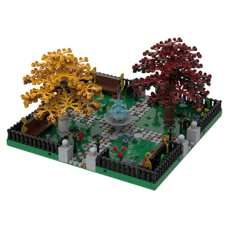 MOCBRICKLAND MOC-36080 Modular Park #2 4 Sides Connection