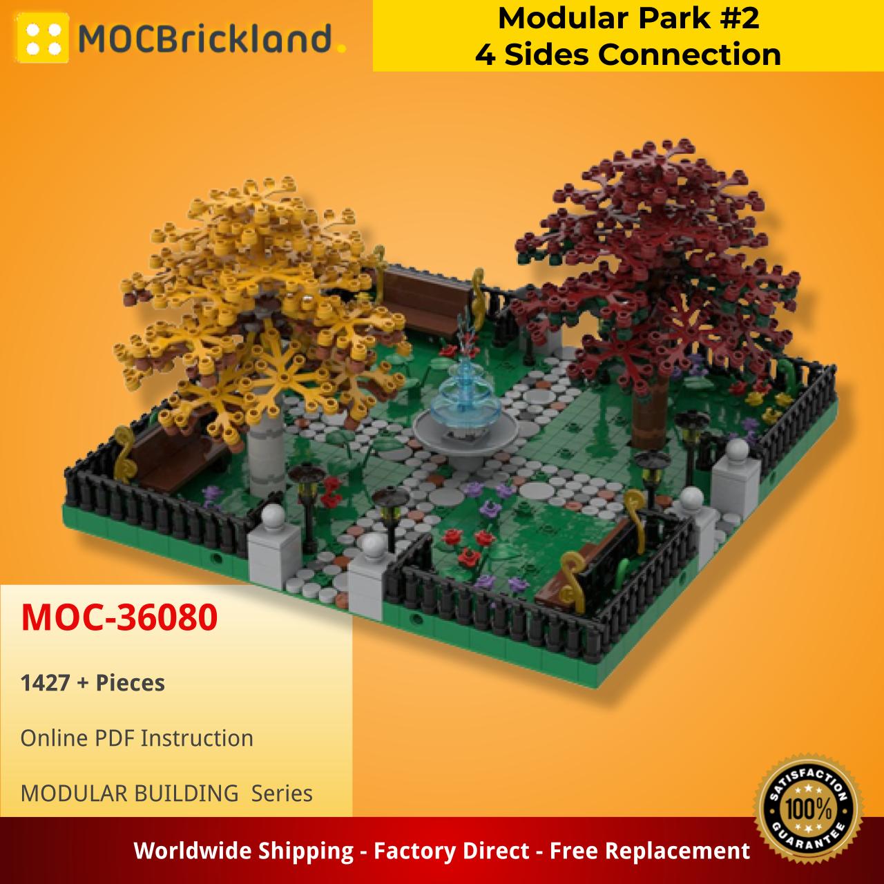 Mocbrickland Moc 36080 Modular Park #2 4 Sides Connection (2) Mocbrickland Moc 36080 Modular Park #2 4 Sides Connection (2)