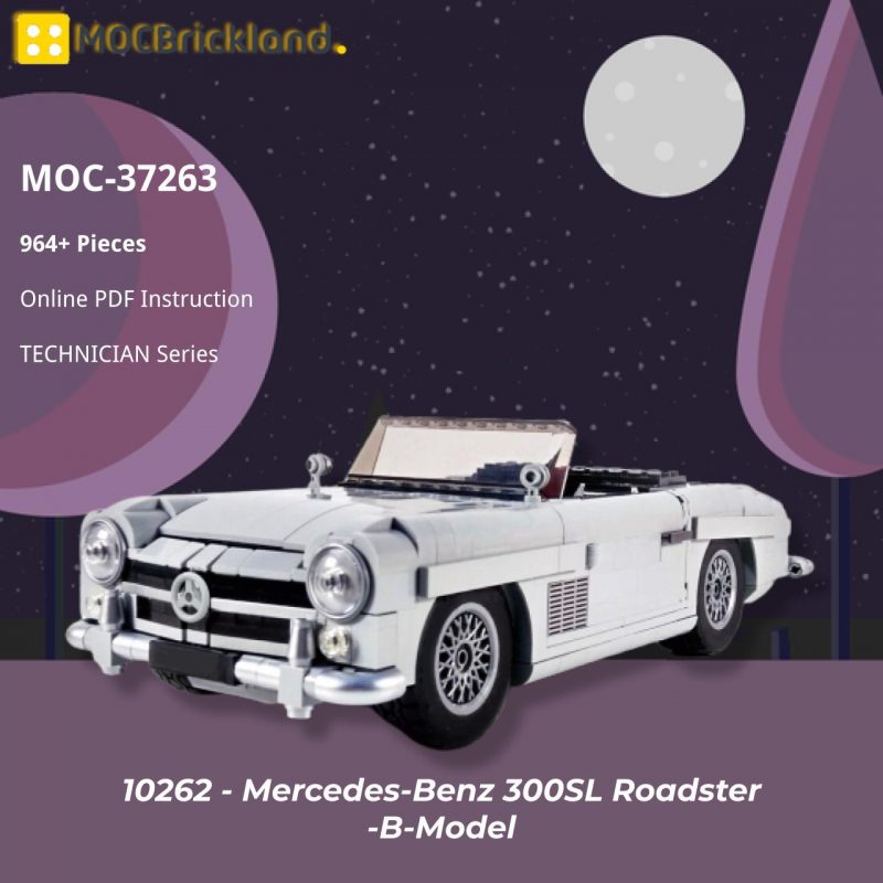 MOCBRICKLAND MOC-37263 10262 - Mercedes-Benz 300SL Roadster -B-Model