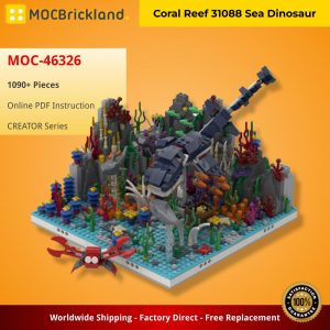 Mocbrickland Moc 46326 Coral Reef 31088 Sea Dinosaur (1)