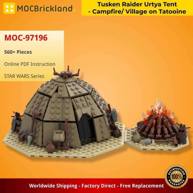 MOCBRICKLAND MOC-97196 Tusken Raider Urtya Tent - Campfire Village on Tatooine