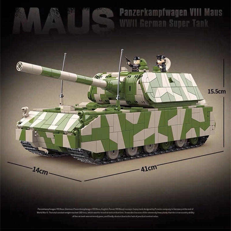 QUANGUAN 100234 Panzerkampfwagen Maus German Super Tank