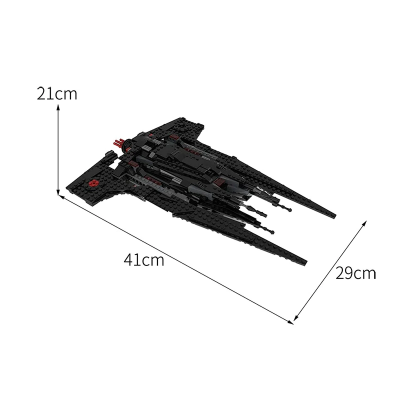 MOCBRICKLAND MOC-40680 Mandalorian Komrk Class Fighter - Knights Of Ren Edition