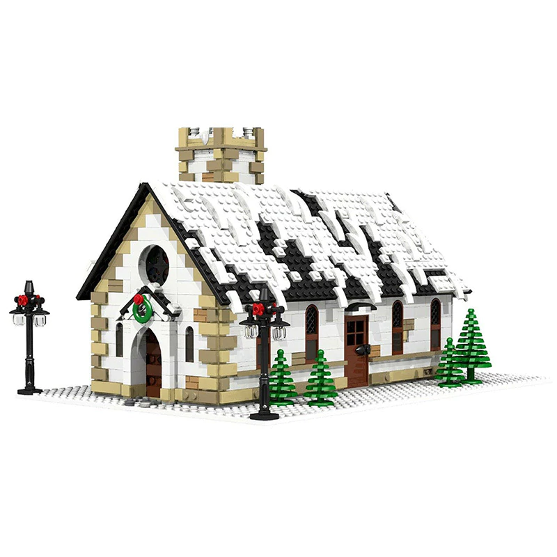 MOCBRICKLAND MOC-6195 Winter Village Church MOCBRICKLAND MOC-6195 Winter Village Church