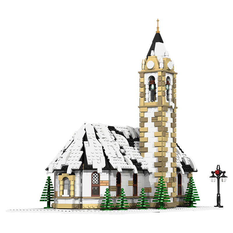 MOCBRICKLAND MOC-6195 Winter Village Church MOCBRICKLAND MOC-6195 Winter Village Church