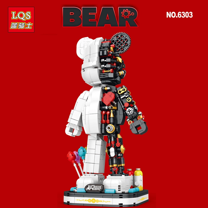 LQS 6303 White Funny Violent Bear