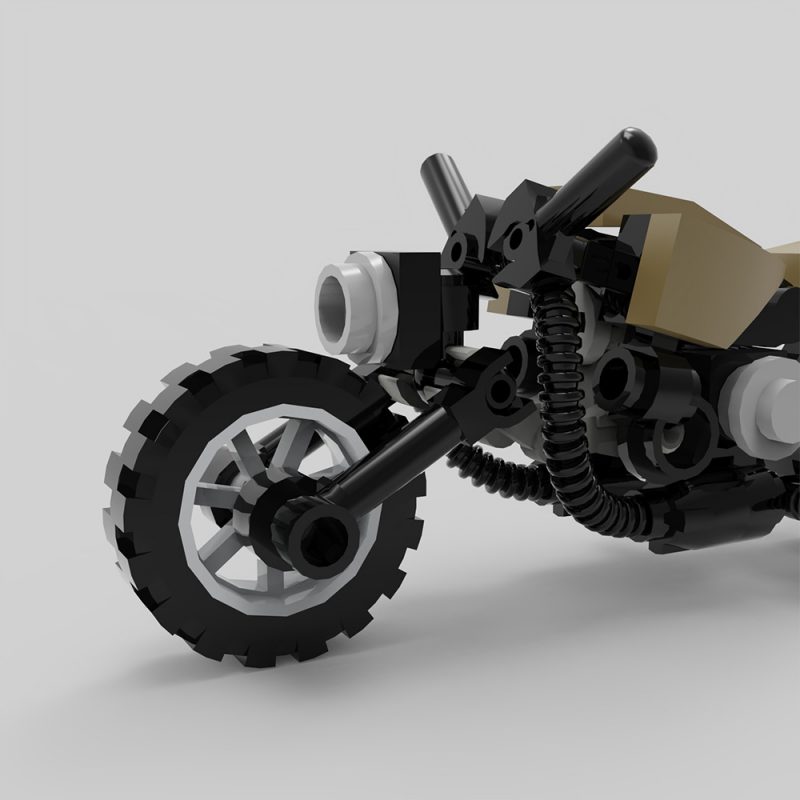 MOCBRICKLAND MOC-103498 Minifigure Scale Motorcycle