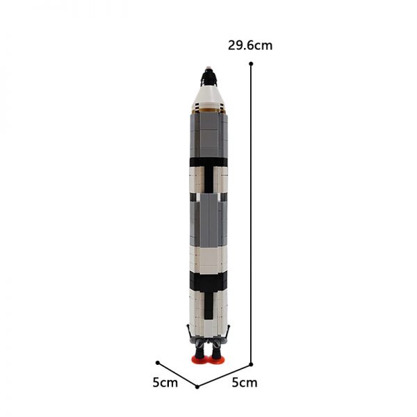 Mocbrickland Moc 34453 Gemini Titan Rocket (saturn V Scale) (1)