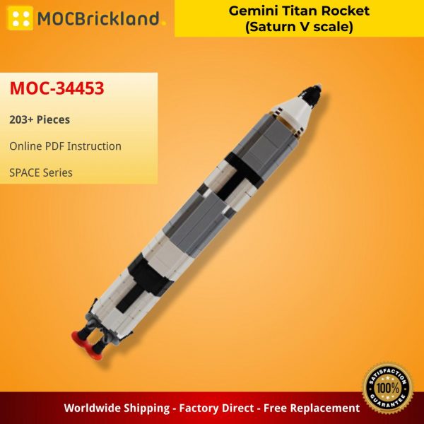Mocbrickland Moc 34453 Gemini Titan Rocket (saturn V Scale)