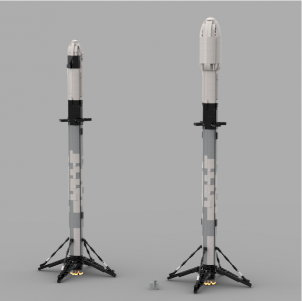 Mocbrickland Moc 41953 Ultimate Space X Falcon 9 [1110 Scale]