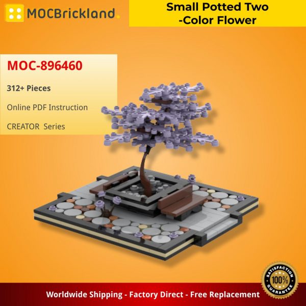 Mocbrickland Moc 896460 Small Potted Two Color Flower (2)