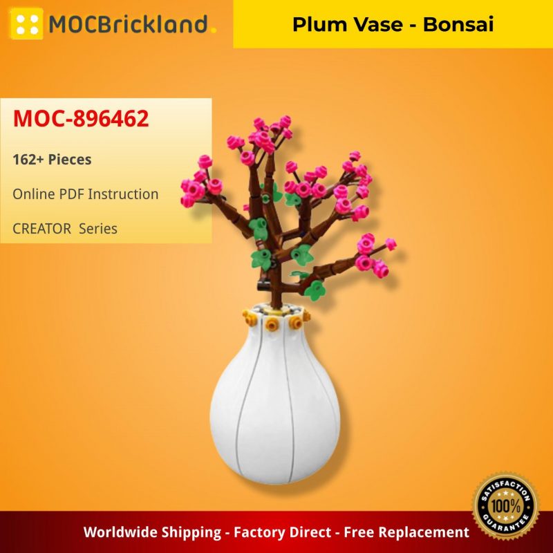 MOCBRICKLAND MOC-896462 Plum Vase - Bonsai