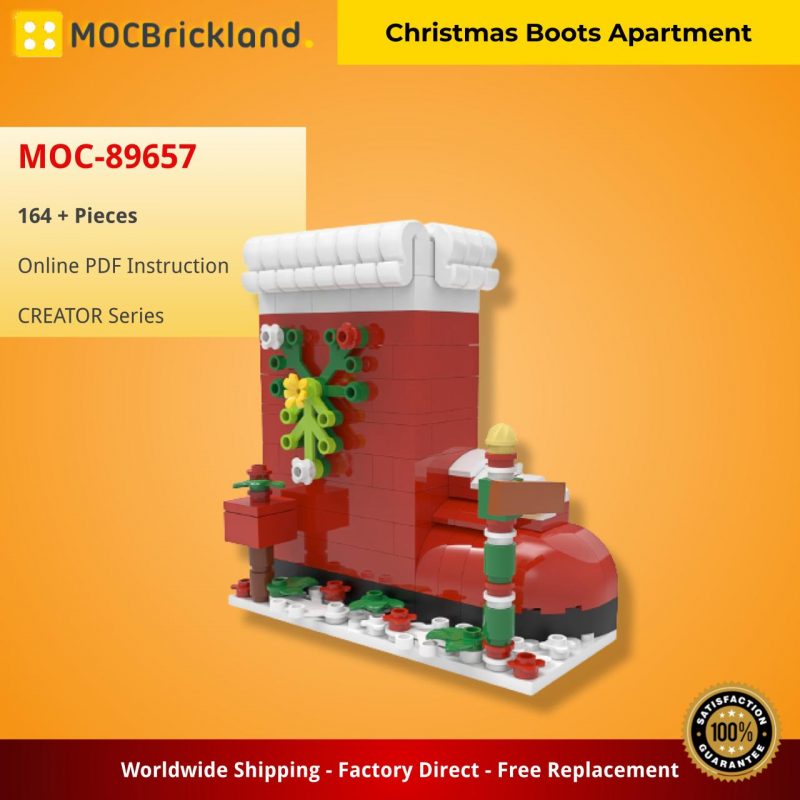 MOCBRICKLAND MOC-89657 Christmas Boots Apartment