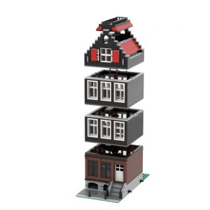 Modular Building Moc 48643 51061 47824 46108 Genuine Modular Amsterdam Canal House Mocbrickland (8)