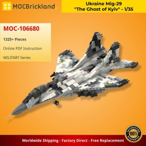 Military Moc 106680 Ukraine Mig 29 The Ghost Of Kyiv 135 (2)