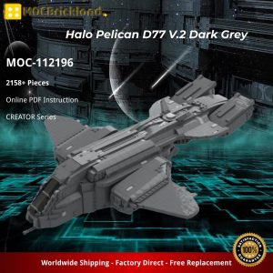 Mocbrickland Moc 112196 Halo Pelican D77 V.2 Dark Grey (1)