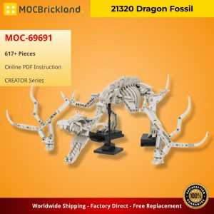 Mocbrickland Moc 69691 21320 Dragon Fossil